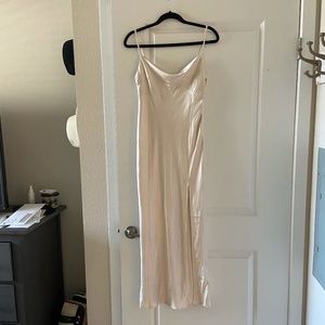 Petal & Pup Champagne Satin Dress (Cheya Dress)